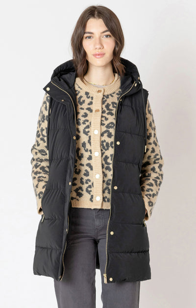 Dex Hooded Puffer Vest - Black | Women’s