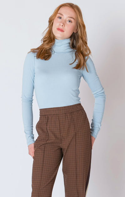 Dex Exposed Seam Turtleneck - Ice Blue | Women’s