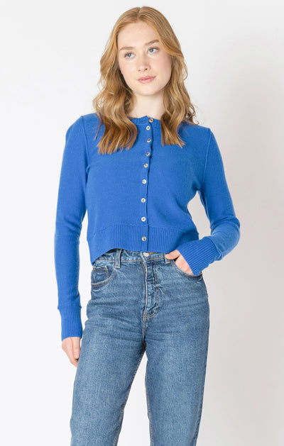 Dex Easy Crewneck Cardigan - Sapphire | Women’s