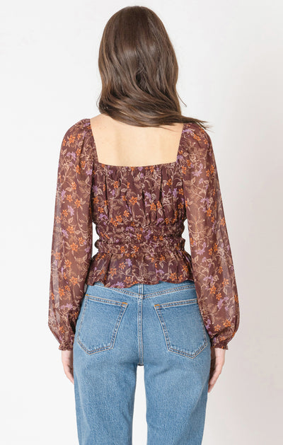 Dex Square Neck Blouse - Wild Flower | Women’s