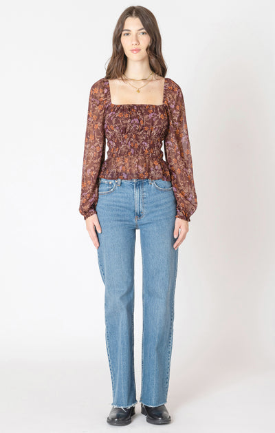 Dex Square Neck Blouse - Wild Flower | Women’s