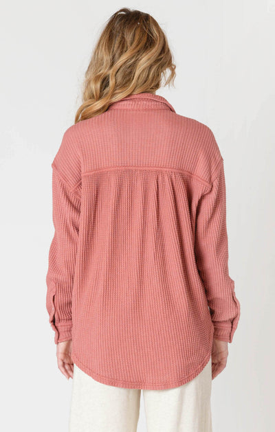 ROOM34 Thermal Knit Jacket - Brick | Women’s