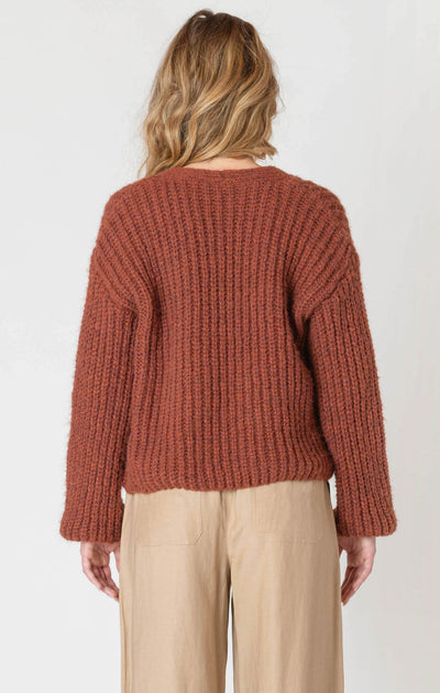 ROOM34 Single Button Cardigan - Cinnamon Melange | Women’s