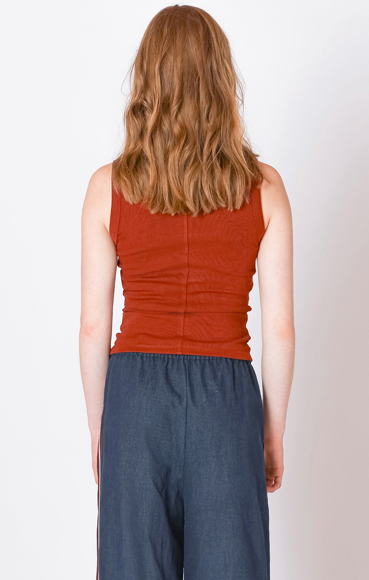 Dex Ribbed Tank - Burnt Orange | Women’s