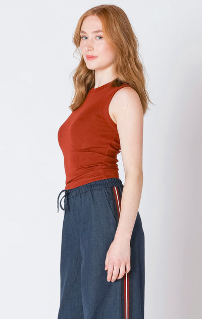 Dex Ribbed Tank - Burnt Orange | Women’s