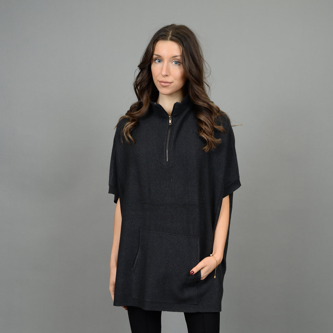 RD Cosima Sleeveless Funnel Neck Poncho