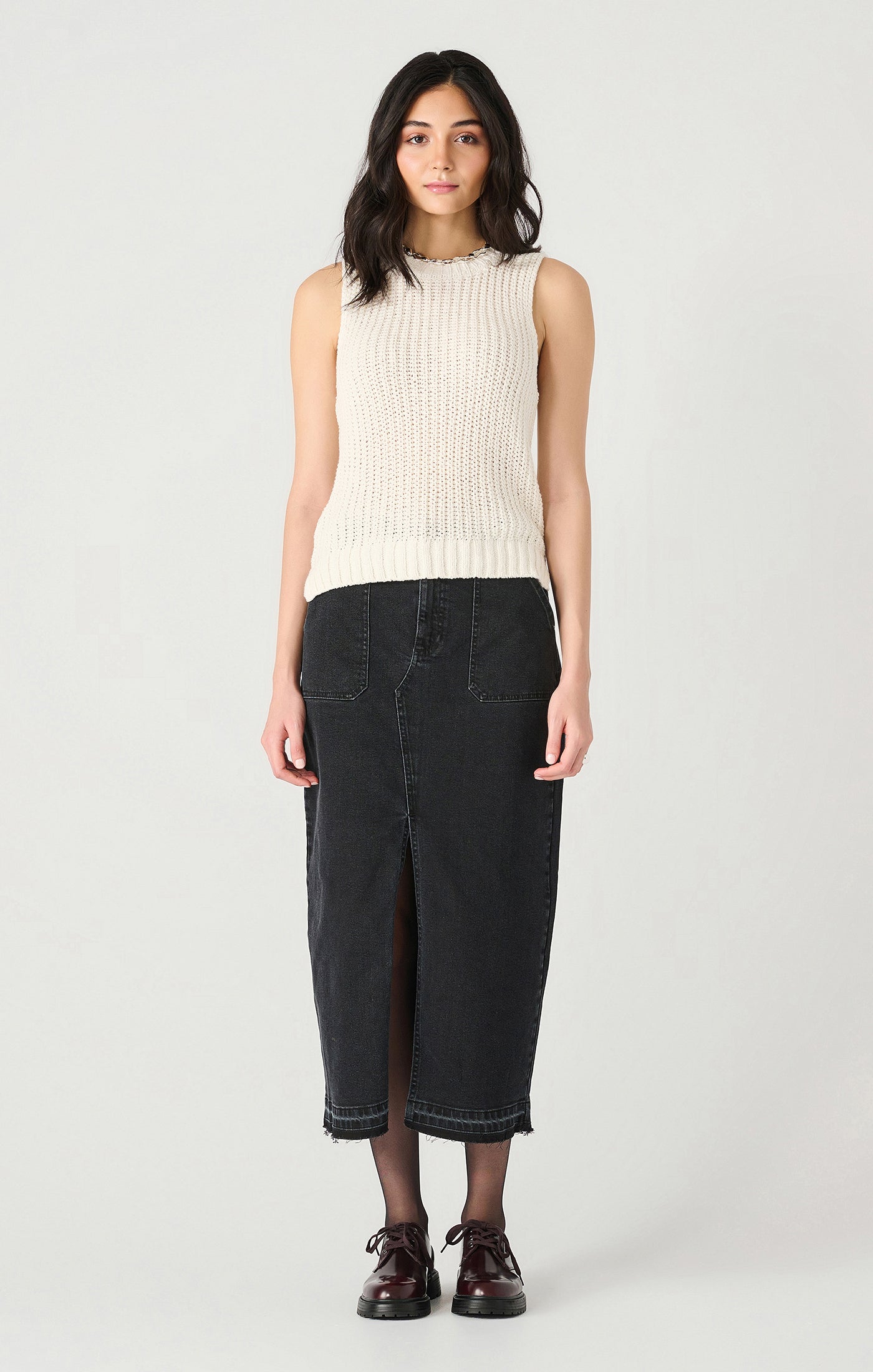 Dex Sleeveless Crochet Sweater