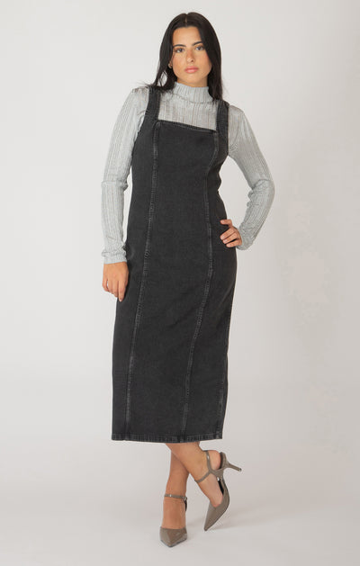 Dex Panelled Denim Midi Dress