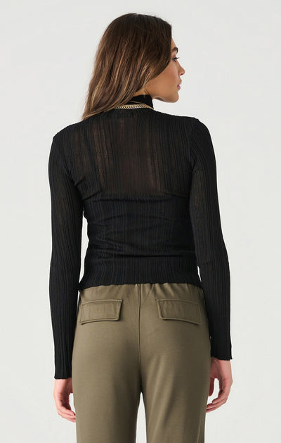 Dex Mock Neck Ribbed Top