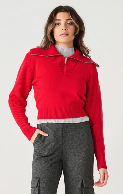 Dex Half Zip Textured Sweater