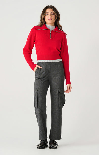 Dex Half Zip Textured Sweater