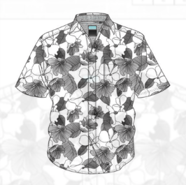 Men's Short Sleeve Printed Button Up 3